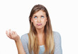Photo: Agitated young woman Agitated young woman