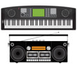 Electronic piano and tape recorder