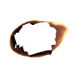 burned hole
