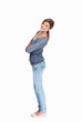 Foto: Woman smiling with hands folded Woman smiling with hands folded