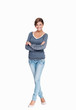 Foto: Woman posing on white background Woman posing on white background