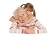 Photo: Elderly woman with the grand daughter Elderly woman with the grand daughter