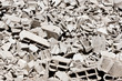 Photo: pile of broken grey bricks pile of broken grey bricks