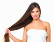 Beautiful young woman flaunting her hair