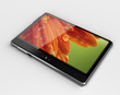 Tablet with flower photo on screen