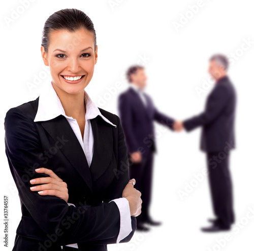 Photo: Business team people group crowd full length stand Business team people group crowd full length stand