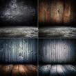 Vintage grungy interiors set. Vintage grungy interiors set.