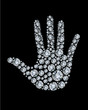 Hand made from diamonds. Hand made from diamonds.