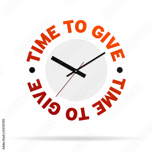 Illustration: Time to Give Clock Time to Give Clock