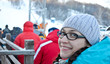 portrait of a young pretty girl with glasses and winter clothes