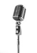vintage microphone isolated on white background