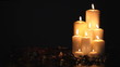 Nine candles in blackness