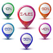 Set di sei indicatori per saldi - Set of six sales pointers