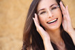 young laughing woman wearing eyeglasses