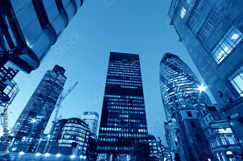 Photo: Skyscrapers in City of London, Skyscrapers in City of London,