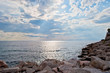 Sun rays over sea