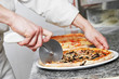 Pizza preparartion - cutting