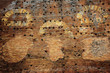 Ancient Roman Wall Ruins Background Ostia Antica Rome Italy