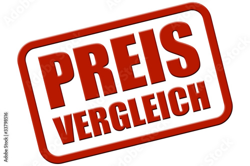 Illustration: Stempel rot rel PREISVERGLEICH Stempel rot rel PREISVERGLEICH