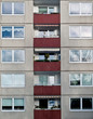 Hamburger Plattenbau, 70s concrete tower block