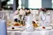Table set for an event party or wedding reception