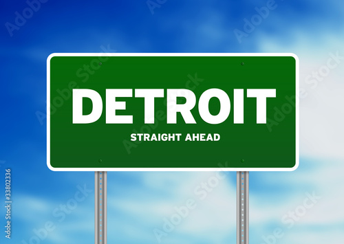 Illustration: Detroit Highway Sign Detroit Highway Sign