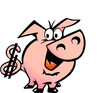 Hand-drawn Vector illustration of an Dollar Pig Hand-drawn Vector illustration of an Dollar Pig