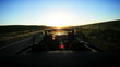 Driving in Napa Valley at Sunset