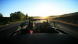 Driving in Napa Valley at Sundown