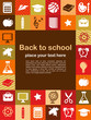 back to school - background with education icons back to school - background with education icons