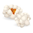 Vector: Two single pieces of isolated popcorn Two single pieces of isolated popcorn