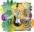 Electric guitar design. Vector illustration