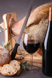 dégustation,vin, jambon sec et pain