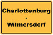 Schild Charlottenburg Wilmersdorf
