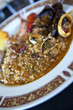 Paëlla, espagne, riz, fruits de mer, coquillage, cuisine, plat