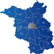 Vektor: Karte Brandenburg Karte Brandenburg