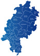Vektor: Karte Hessen Karte Hessen