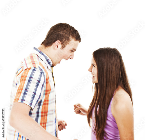 Photo: Young couple: relations, problems, disagreement Young couple: relations, problems, disagreement