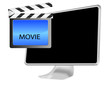 Movie sign on television Movie sign on television