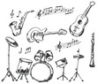 Musical instruments doodles Musical instruments doodles