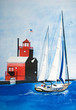 Harbor Watercolor Harbor Watercolor