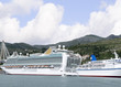 Cruise ships moored in harbour in Dubrovnic in Croatia