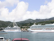 Cruise ships moored in harbour in Dubrovnic in Croatia