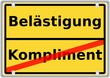 Illustration: Belästigung vs. Kompliment Belästigung vs. Kompliment