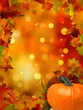 Autumn Pumpkins and leaves. EPS 8