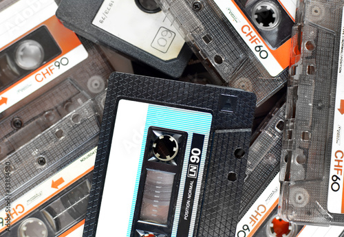 Photo: Audio compact cassettes, background Audio compact cassettes, background