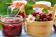 cherry preserves in the garden