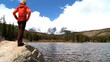 Lone Female Hiker Among the Beauty of a National Park