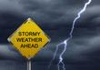 warning sign of bad weather ahead