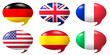 Sprechblasen 6 Nationen